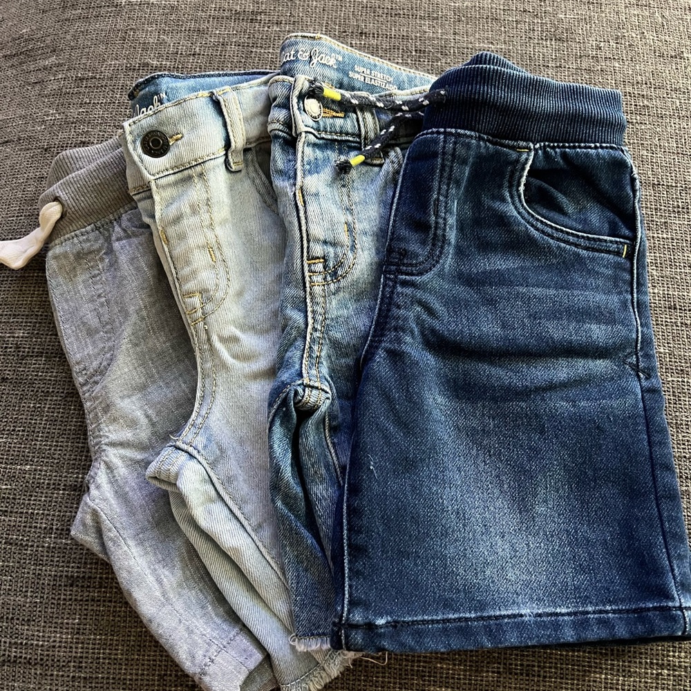 Cat & Jack Light Blue and Dark Blue Denim Shorts